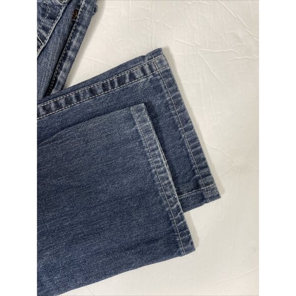 True Religion World Tour Straight Mens 28x26 Dark Blue Denim Jeans Lonestar - Picture 7 of 8